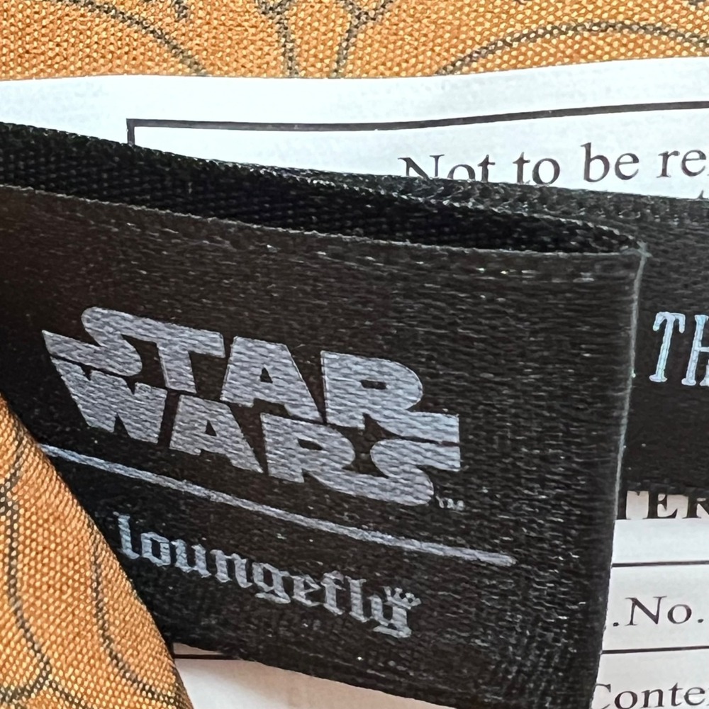 LOUNGEFLY Star Wars Fuzzy Furry EWOK Trio Flap Wallet Faux Leather NWOT - Picture 6 of 8